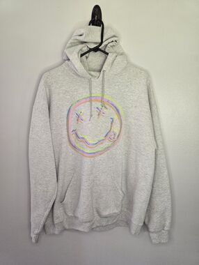 NIRVANA Light Gray Womens Hooded Sweatshirt